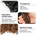 18 pouces pré-bouclées ondulées Gypsy Locs Crochet Braids Dreadlocks